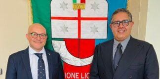 Regione Liguria, prima riunione di Giunta per nuovo assessore Alessio Piana Alessio Piana, Giovanni Toti