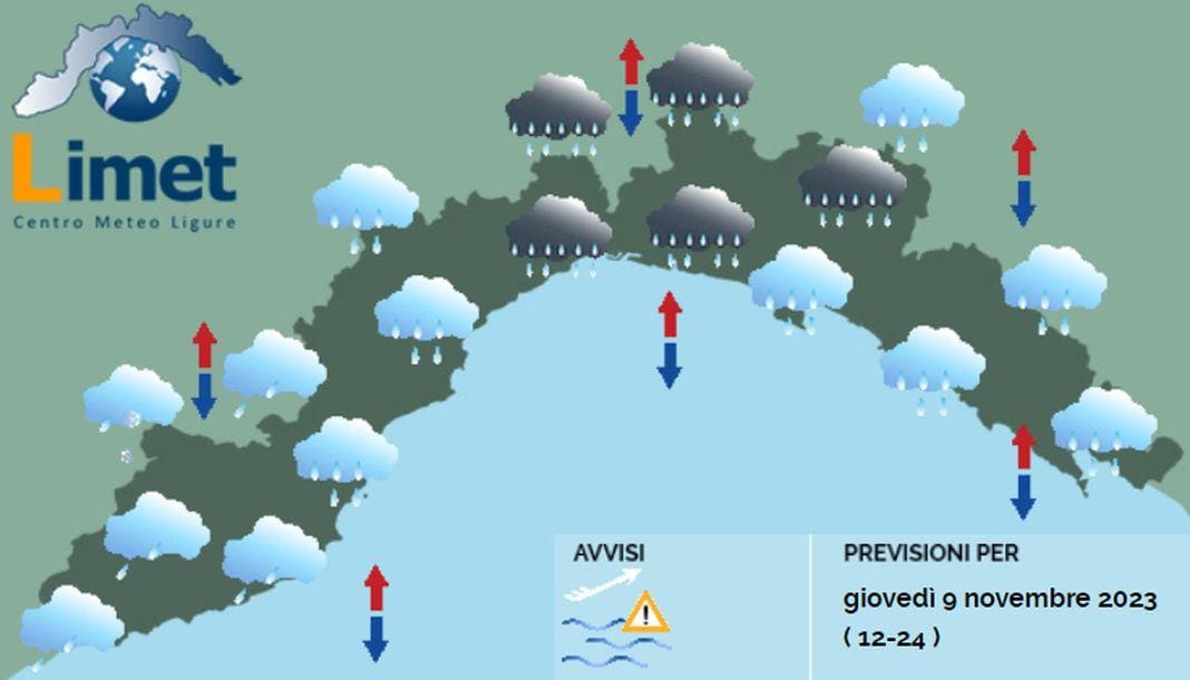 Meteo Liguria 9 novembre 2023