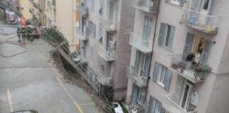 Maltempo Genova, frana in via Cabrini a Castelletto