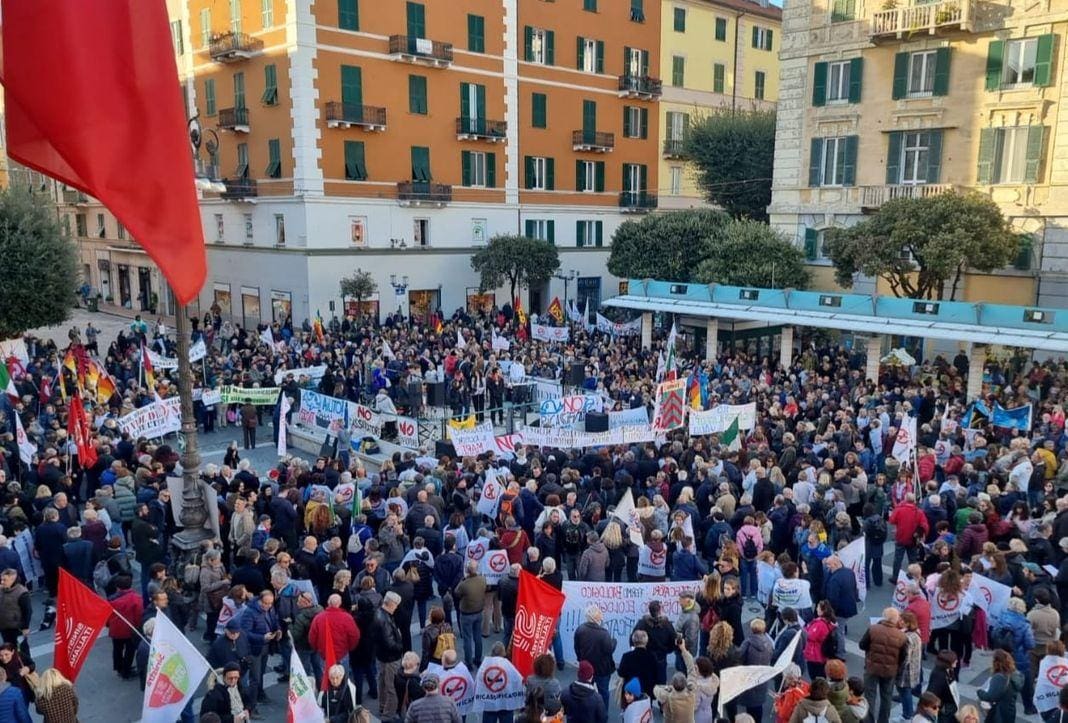 Rigassificatore protesta Savona 11 novembre 2023
