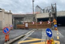Genova, via Archimede chiusa al traffico sino a lunedì Via Archimede lavori