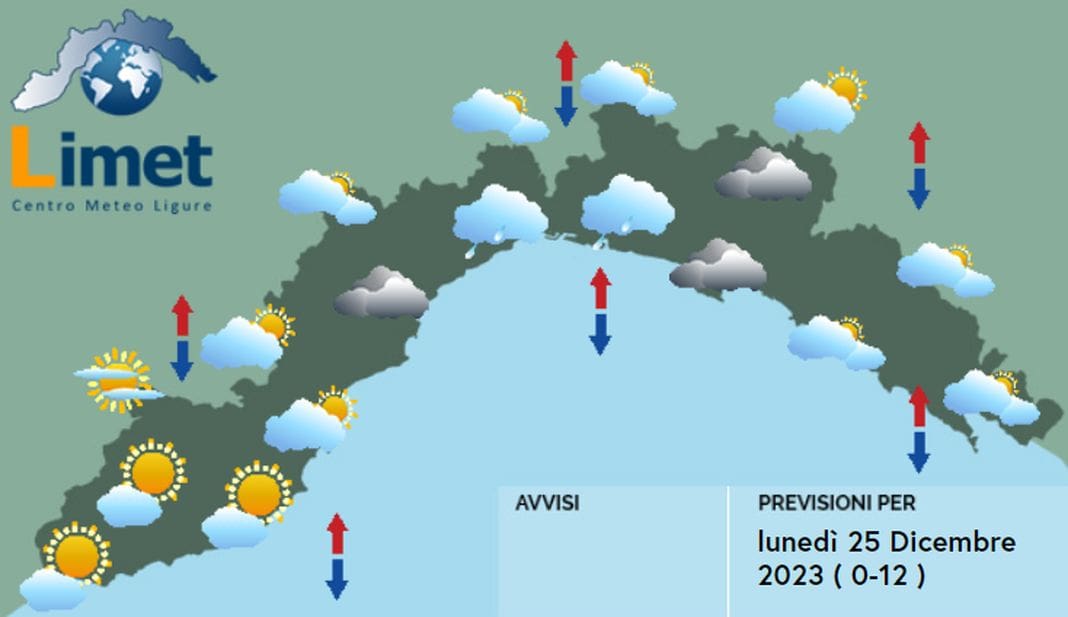 meteo Liguria 25 dicembre 2023