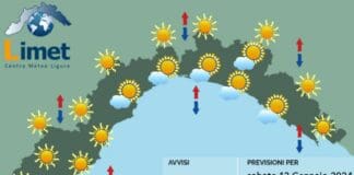 Meteo Liguria, tornano i passaggi nuvolosi con possibili piovaschi meteo Liguria 13 gennaio 2024