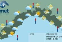 Meteo Liguria, ancora tempo mite e temperature superiori alla media Meteo Liguria 24 gennaio 2024