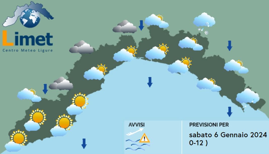 Meteo Liguria 6 gennaio 2024