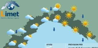 Meteo Liguria, migliora il tempo ma resta il freddo meteo Liguria 9 gennaio 2024
