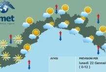 Meteo Liguria, in arrivo aria umida, clima più mite ma tornano le nuvole Meteo Liguria 22 gennaio 2024
