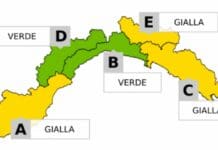 Maltempo in Liguria, scatta l’Allerta Gialla sino alle 18 di domani allerta