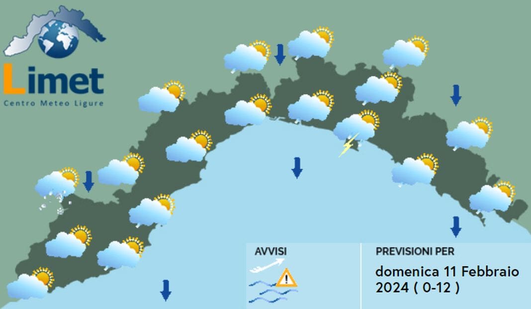 meteo Liguria 11 febbraio 2024