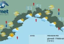 Meteo Liguria, tornano le nuvole ma senza pioggia meteo Liguria 1 febbraio 2024