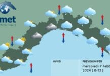 Meteo Liguria, nuvole in aumento, venerdì atteso peggioramento meteo Liguria 7 febbraio 2024