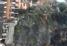 Sori, crolla un muraglione sulla spiaggia, a rischio la falesia Sori crollo spiaggia