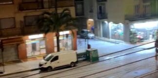 Loano imbiancata dalla grandine Loano grandine strade bianche