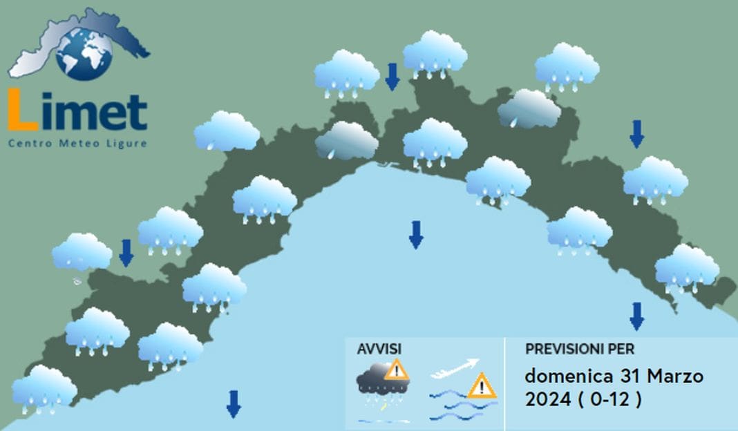 Meteo Liguria 31 marzo 2024