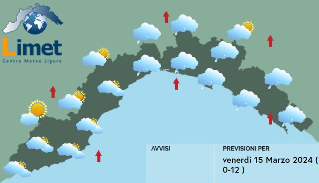 meteo Liguria 15 marzo 2024