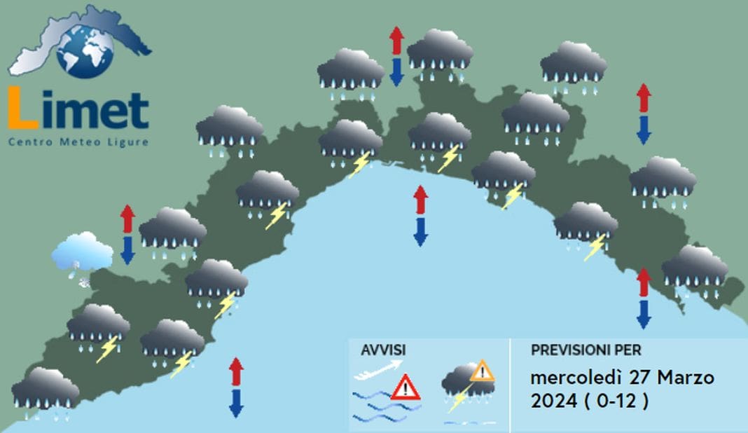 meteo Liguria 27 marzo 2024