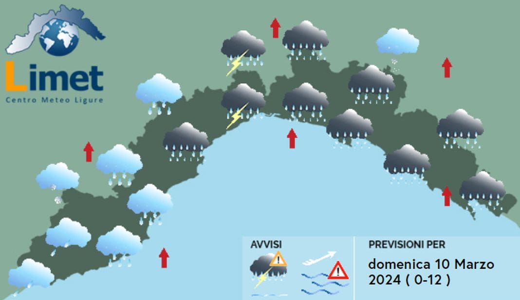 Meteo Liguria 10 marzo 2024