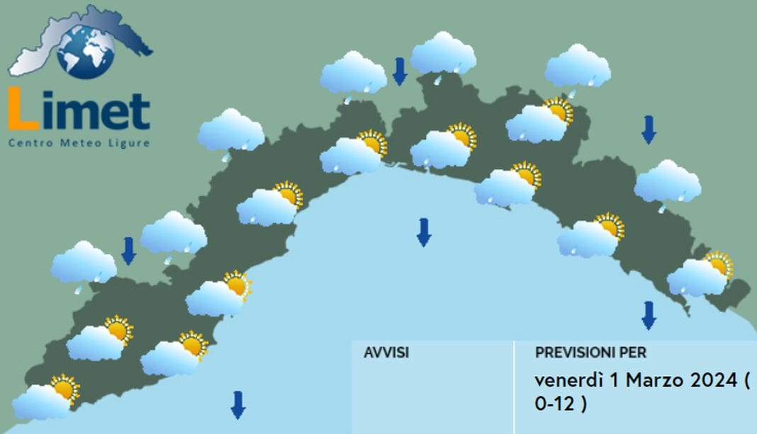 meteo Liguria 1 marzo 2024