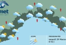 Meteo Liguria, ancora molte nuvole e piovaschi sino a Pasquetta Meteo Liguria 29 marzo 2024