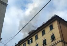 Genova, fiamme in un palazzo di via del Lagaccio Lagaccio incendio via del Lagaccio