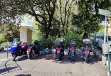 Oregina, alla Rotonda un posteggio per moto al posto dell’edicola? Rotonda di Oregina posteggio abusivo