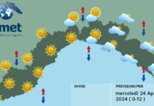 Meteo Liguria, graduale miglioramento ma 25 aprile con nuvole e piovaschi Meteo Liguria 24 aprile 2024