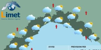 Meteo Liguria, ancora instabilità con possibili temporali, migliora da domani meteo Liguria 27 aprile 2024
