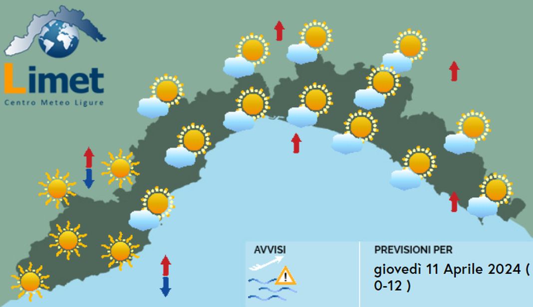 meteo Liguria 11 aprile 2024