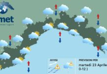 Meteo Liguria, ancora freddo e neve sui versanti padani meteo Liguria 23 aprile 2024