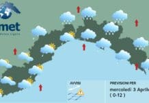 Meteo Ligura, rapido peggioramento con nuvole e piovaschi Meteo Liguria 3 aprile 2024