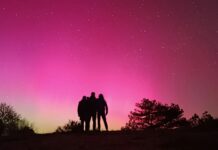 Luci rosse e viola nel cielo di Liguria, è la SAR, arco aurorale rosso stabile Aurora Genova astrolollo2