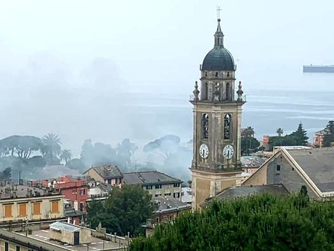 incendio via Oberdan Nervi Genova 20 maggio 2024