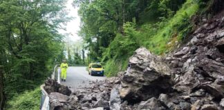 Rezzoaglio, frana sulla SS 586: strada chiusa in entrambe le direzioni