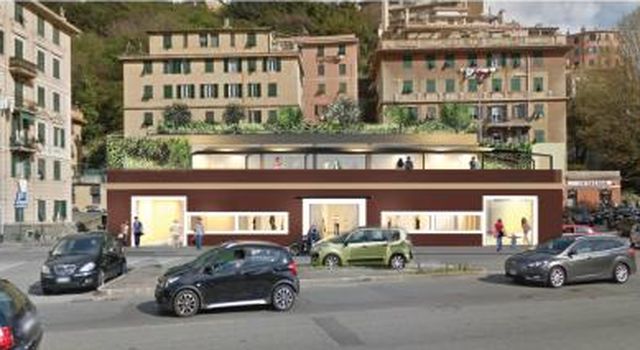 Mercato piazzale Parenzo Marassi rendering