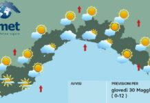 Meteo Liguria, aumentano le nuvole, in arrivo un nuovo peggioramento meteo Liguria 30 maggio 2024