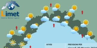 Meteo Liguria, aumentano le nuvole, in arrivo un nuovo peggioramento meteo Liguria 30 maggio 2024