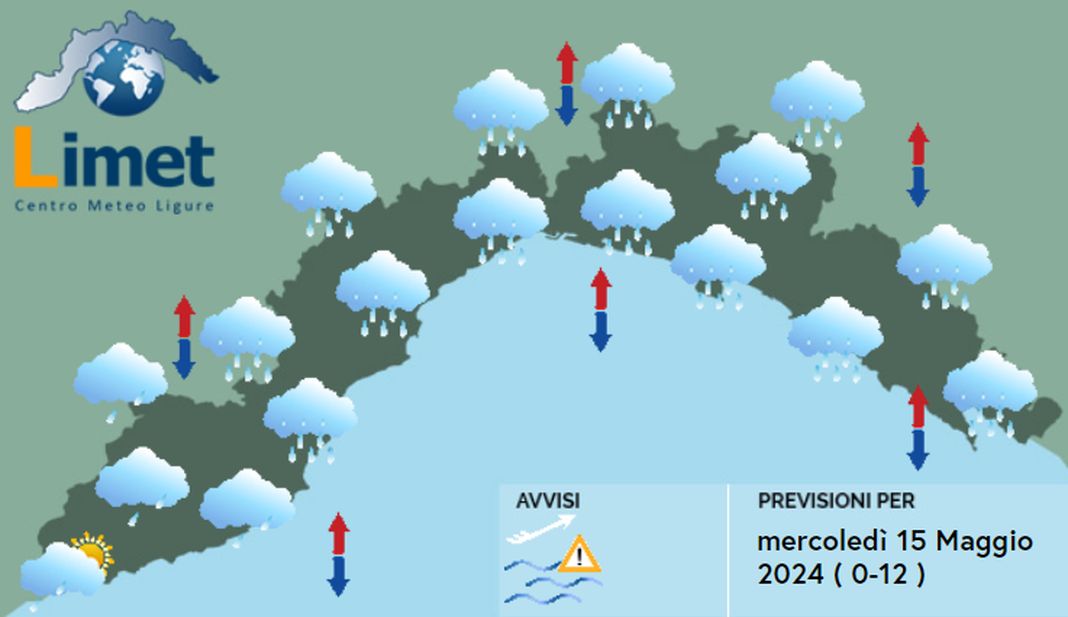 Meteo Liguria 15 maggio 2024