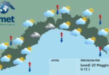 Meteo Liguria, inizio settimana con un nuovo peggioramento Meteo Liguria 20 maggio 2024