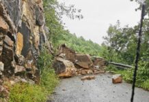 Maltempo in Liguria, frana sulla strada da Torriglia e Pentema Frana Pentema Torriglia 24 giugno 2024