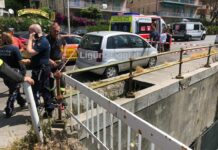 Genova, crolla il marciapiede di corso Europa, ferite due persone marciapiede corso Europa genova cedimento 17 giugno 2024