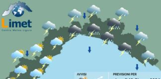 Meteo Liguria, possibili forti temporali e grandinate in mattinata meteo Liguria 13 giugno 2024