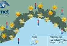 Meteo Liguria, nel pomeriggio tornano nuvole e piovaschi meteo Liguria 19 giugno 2024