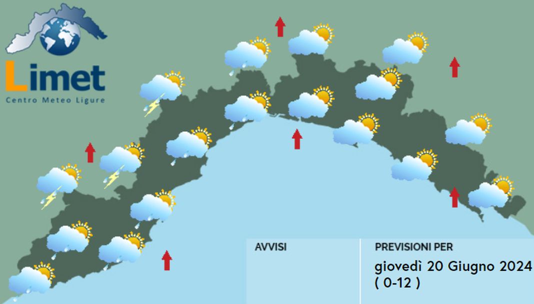 meteo Liguria 20 giugno 2024