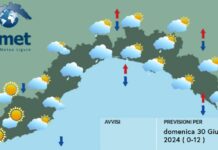 Meteo Liguria, ancora passaggi nuvolosi con qualche piovasco meteo Liguria 30 giugno 2024