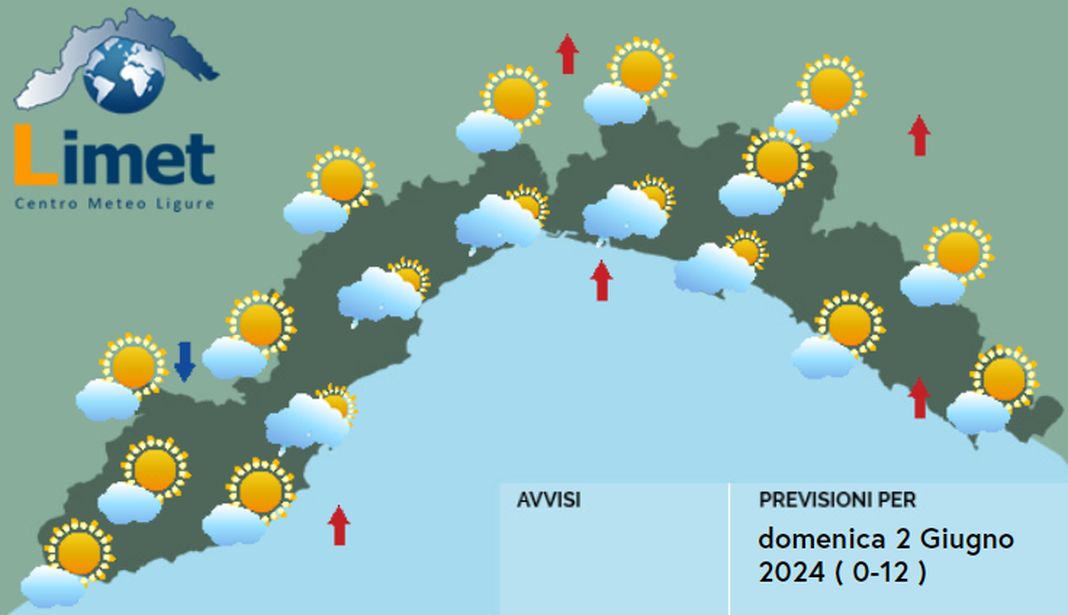 Meteo Liguria 2 giugno 2024