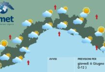 Meteo Liguria, mattinata con le nuvole e migliora nel pomeriggio Meteo Liguria 6 giugno 2024