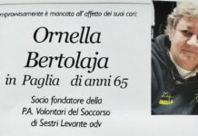 Sestri Levante, addio a Ornella Bortolaja, fondatrice dei Volontari del Soccorso ornella Bortolaja