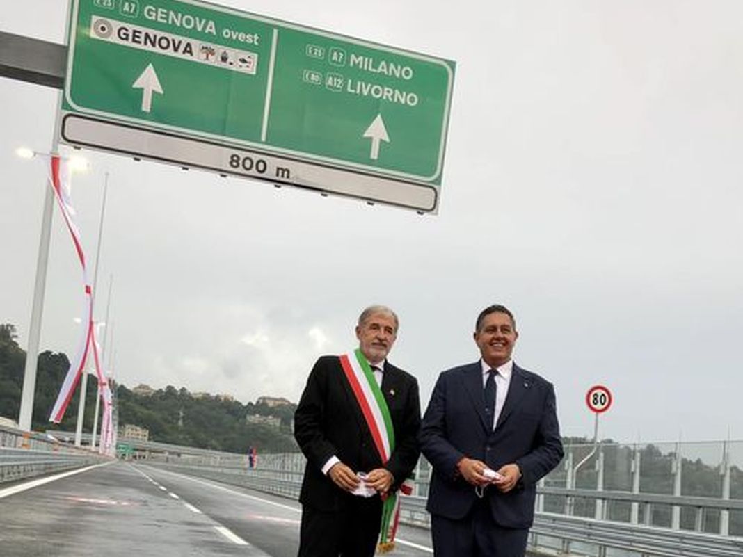 Marco Bucci, Giovanni Toti, ponte Morandi