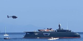 Santa Margherita Ligure, avvistato lo yacht dei giochi del miliardario Fertitta Hodor Yach Fertitta a Santa Margherita Ligure