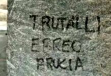Trutalli ebreo, brucia: a Pigna, scritte anti semite contro il sindaco scritte antisemite Pigna Trutalli sindaco